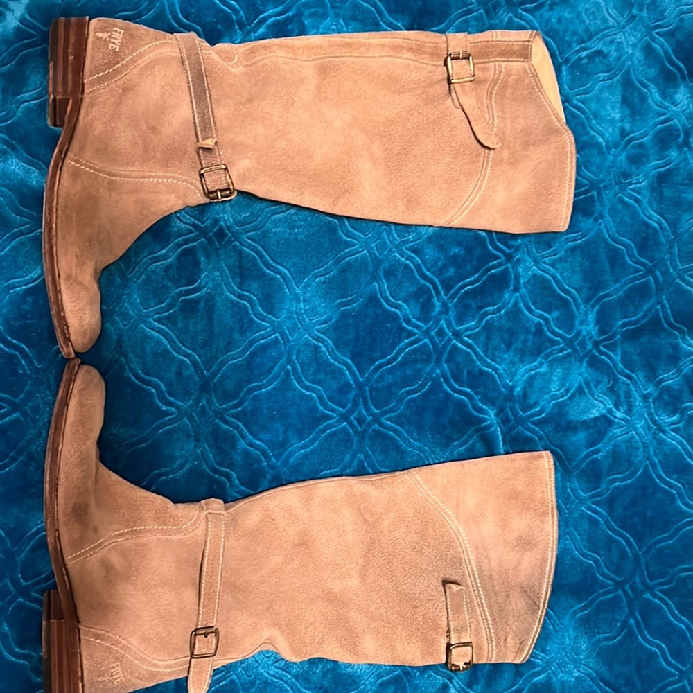Genuine suede Frye buckle boots